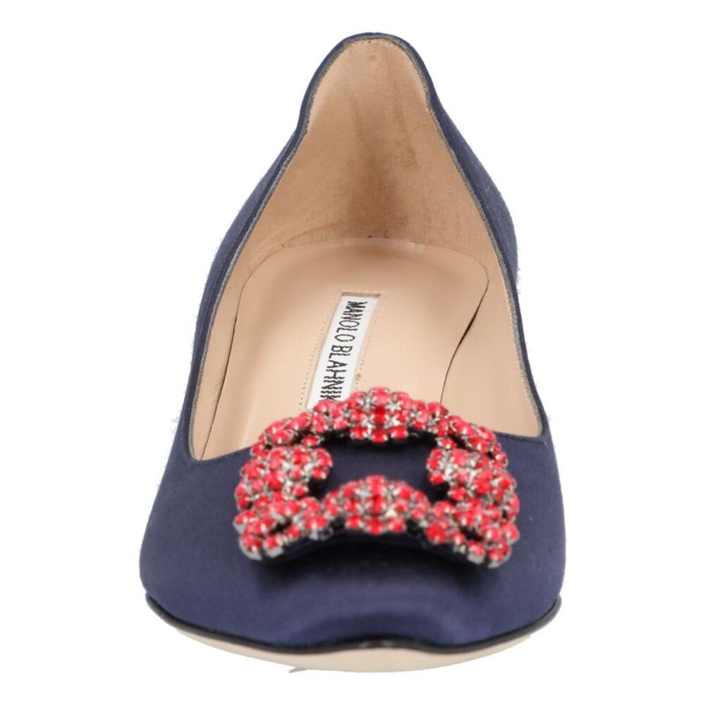 Manolo Blahnik Hangisi 050 Pump Blue - Picture 5 of 6